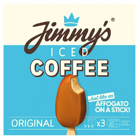 Jimmy's Iced Coffee Original Coffee Flavour Ice Cream with a Frozen Coffee Shell 3 x 56g (168g)