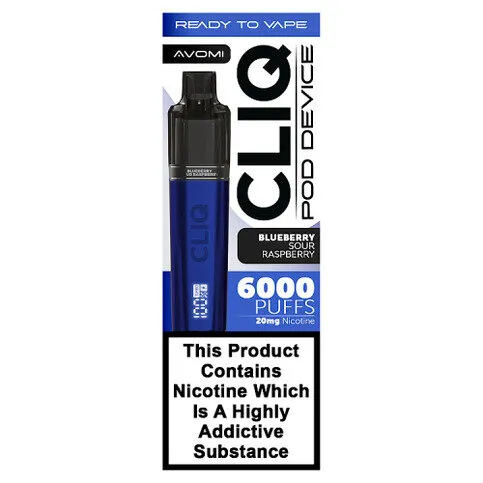 Avomi Cliq Blueberry Sour Raspberry Nicotine Pod Device 20mg