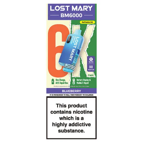 Lost Mary BM6000 Blueberry Refillable Kit 20mg/ml