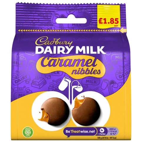 Cadbury Dairy Milk Caramel Nibbles Chocolate Bag £1.85 PMP 85 g