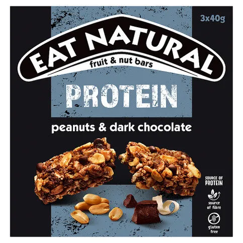 Eat Natural Protein Peanuts & Dark Chocolate Fruit & Nut Bars 3 x 40g