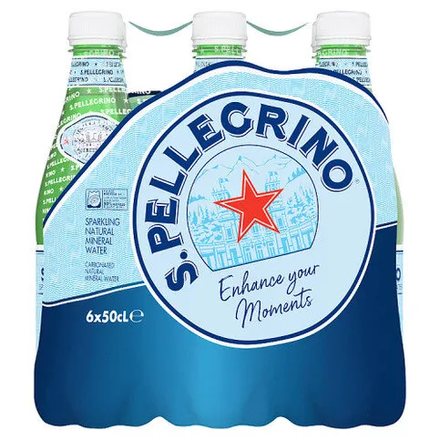 San Pellegrino Sparkling Natural Mineral Water 6x500ml