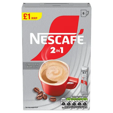 Nescafé 2 in 1 6 x 9g (54g)