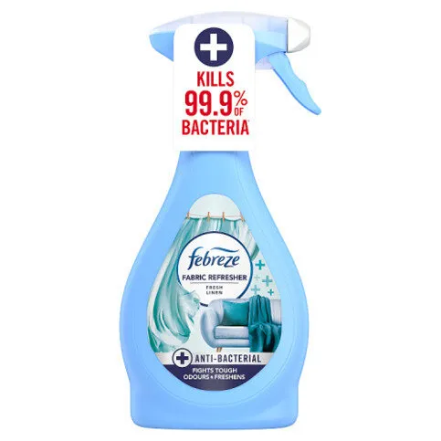 Febreze Antibacterial Fabric Freshener Spray Fresh Linen 385ML