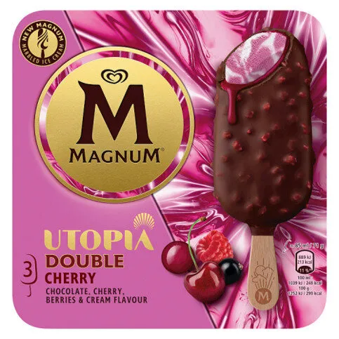 Magnum Utopia Ice Cream Sticks Double Cherry 3x 85ml