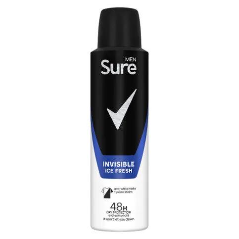 Sure Men  Antiperspirant Aerosol Invisible Ice Fresh 150 ml 