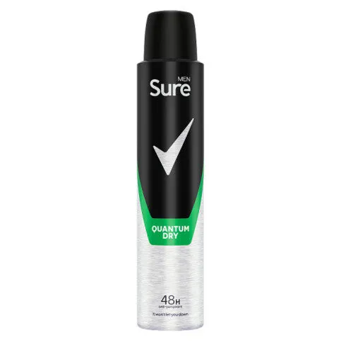 Sure Men  Antiperspirant Aerosol Quantum Dry 200 ml 