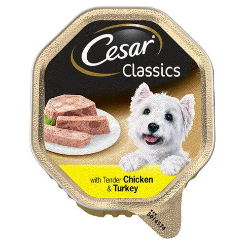 CESAR Classics Dog Tray with Chicken and Turkey in Loaf 150g