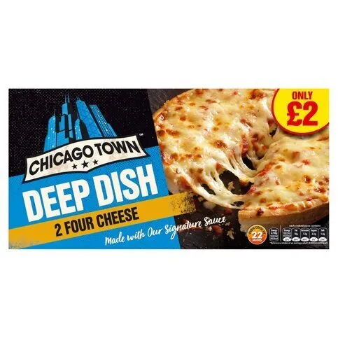 Chicago Town 2 Deep Dish Four Cheese Pizzas 310g