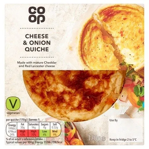 Co-op Cheese & Onion Quiche 170g