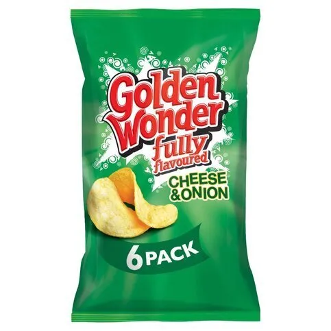 Golden Wonder Cheese & Onion 6 Pack - Multipack Crisps