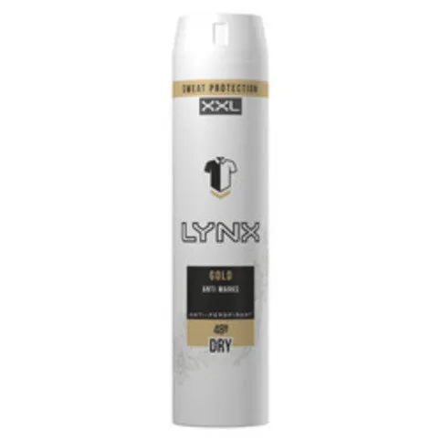 Lynx Gold Anti White Marks Antiperspirant Deodorant Spray For Men 250ml