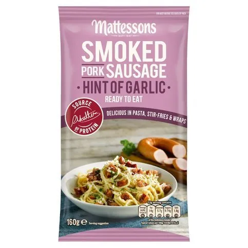 Mattesson Smoked Pork Sausage With Garlic 200g