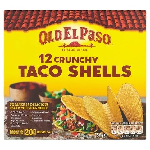 Old El Paso Crunchy Taco Shells 12 x 156g