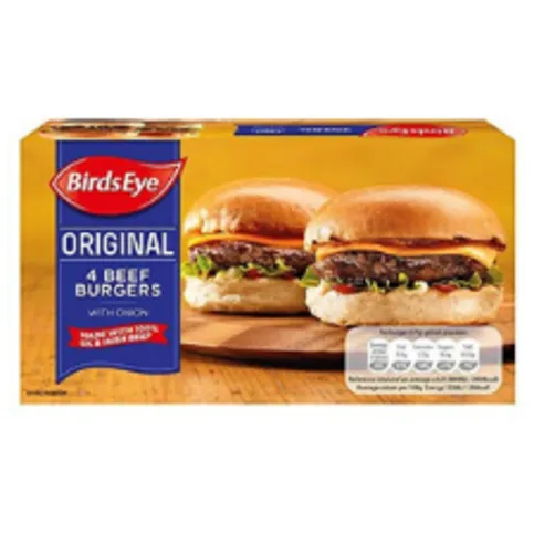 Birds Eye 4 Original Beef Burgers with Onion 227g