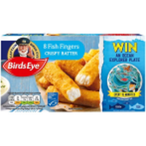 Birds Eye 8 100% Crispy Fish Fingers. 224G