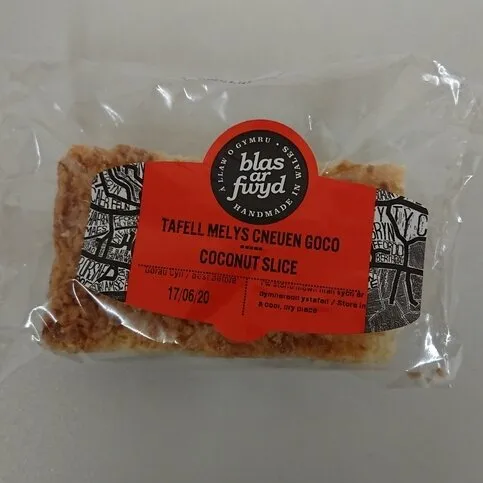 Blas Ar Fwyd Coconut Slice Single