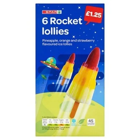 Spar Rocket Lollies 8 pack