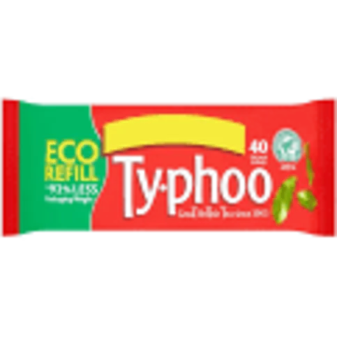 Typhoo Eco Refill 40 Foil Fresh Teabags 125g