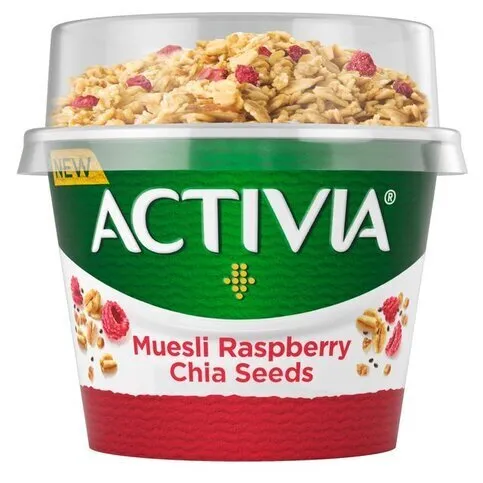Activia Raspberry Yogurt & Chia Muesli