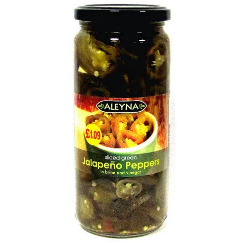 Aleyna Sliced Green Jalapeños 480g