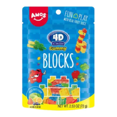 Amos 4D Gummy Blocks 72g