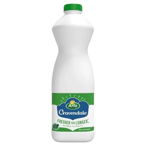 MILK: ARLA CRAVENDALE SEMI SKIMMED 1LTR