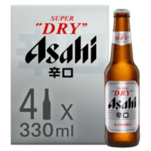 Asahi Super Dry Lager 4x330ml 