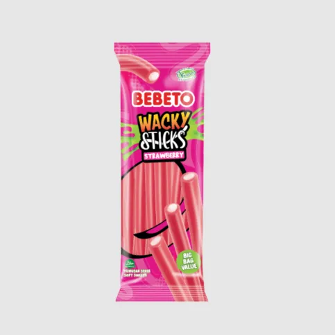Bebeto Strawberry Wacky Sticks 180g