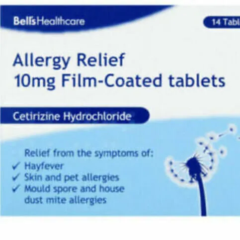 Bells Allergy Relief 10mg Cetirizine Hydrochloride 14 Tablets