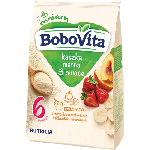 Bobovita Kaszka Manna 3 Owoce 180g