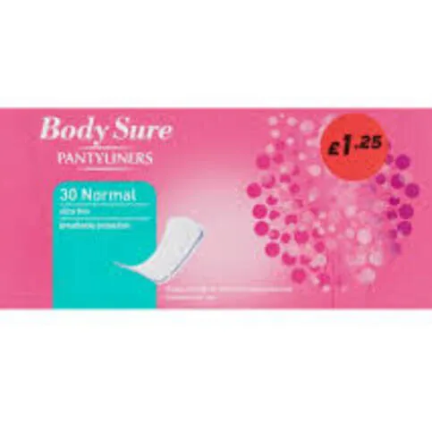 Body sure pantyliners 30s