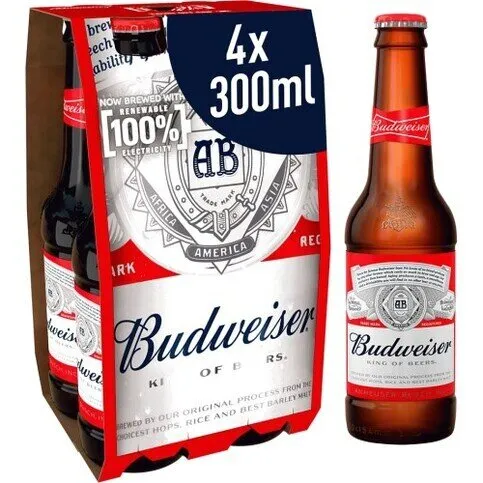 Budweiser Beer 4 x 300ml