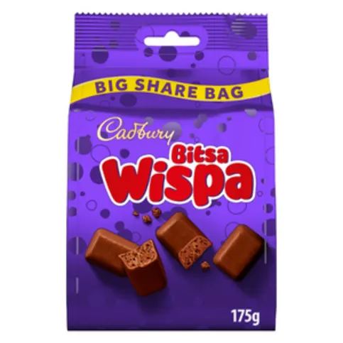 Cadbury Bitsa Wispa Milk Chocolate 175g (409233)