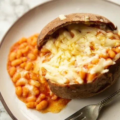 Cheese & Beans Baked Potato