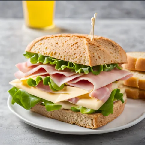 Cheese with Ham , Salad & Mayo