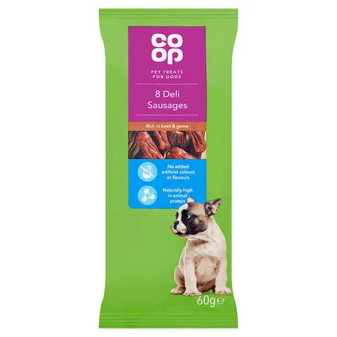 CP Treats For Dogs 8 Sausages Rich in Beef & Game. 60G