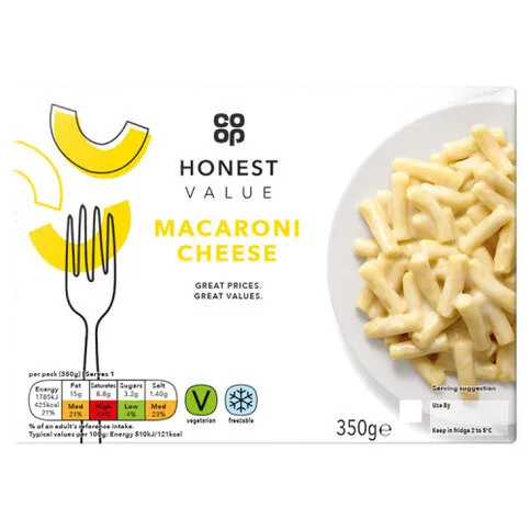 Co-op Honest Value Macaroni Cheese 350g