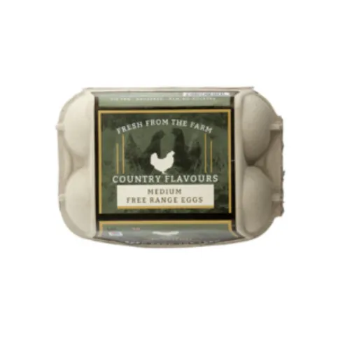 Country Flavours Free Range Eggs (Medium) - 6 Pack