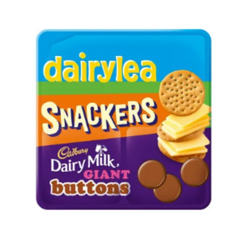 Dairylea Snackers Cheese & Crackers with Cadbury Dairy Milk Giant Buttons 64.2g