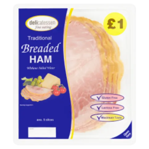 CHILLED: DFE TRADITIONAL BREADED HAM PM£1 90G