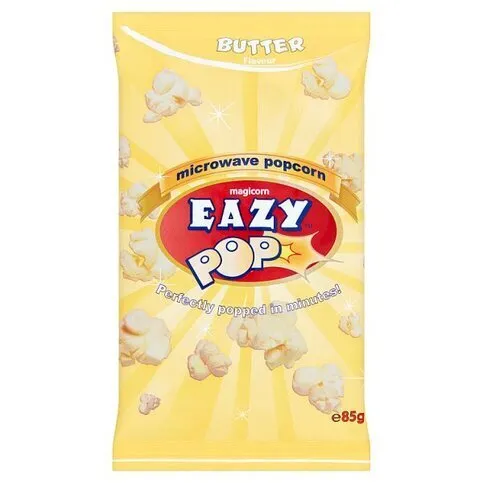EAZY POP BUTTER MICROWAVE POPCORN 85G