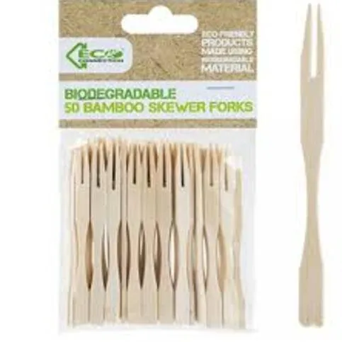 Eco Connection Bamboo Skewer Forks Ps * 1pce