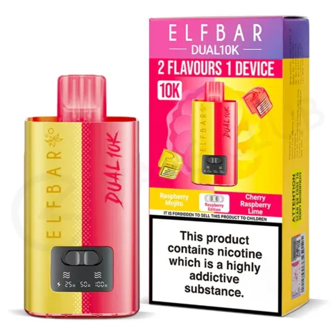 Elf Bar Dual 10k Raspberry Edition Vape Kit 20mg