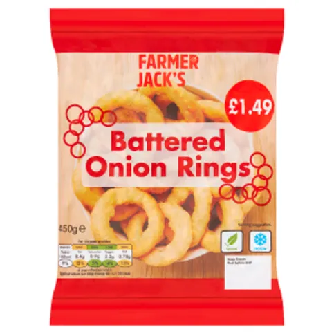 Farmer Jack's Battered Onion Rings 450g