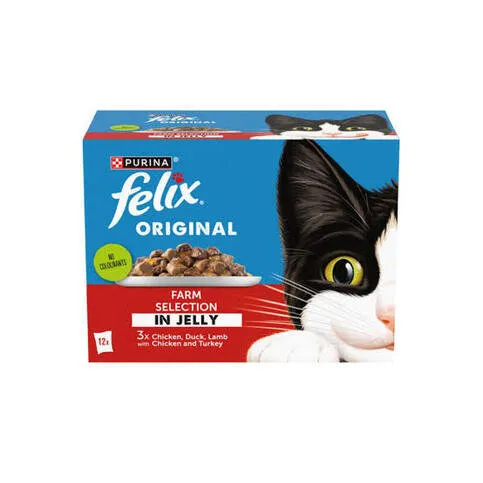 Felix original Farm selection in jelly 12x85g