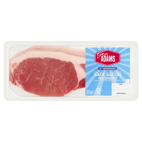 GEO ADAMS UNSMOKED BACK BACON