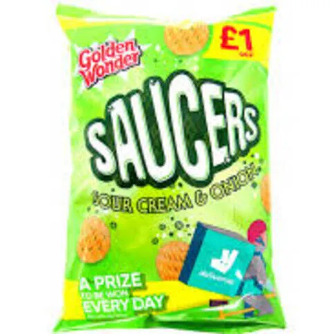 Golden wonder saucers sour cream & onion 40g