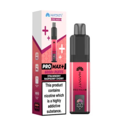 Hayati Pro Max 6K 6000+ Puffs Prefilled Pod Kit Strawberry Raspberry Cherry