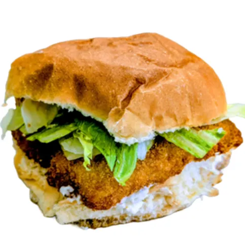 Hot Breaded Chicken Fillet in a Roll